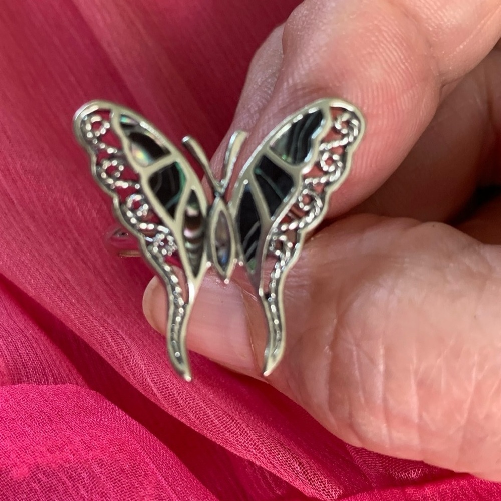 Elegant sterling Silver Butterfly Ring